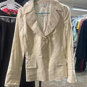 Armani Collezioni Silk Striped Blazer Jacket – Made in Italy – Size 8 / IT 44